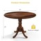 Compact 40-Inch Round Rubber Wood Table for Rustic Kitchen and Dining Room or Families